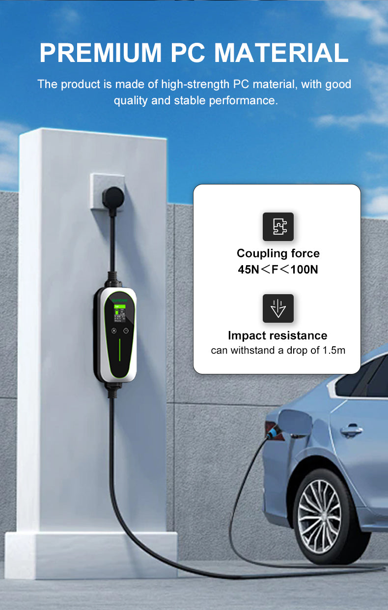 Portable EV Charger Type2 230V 6A/8A/10A