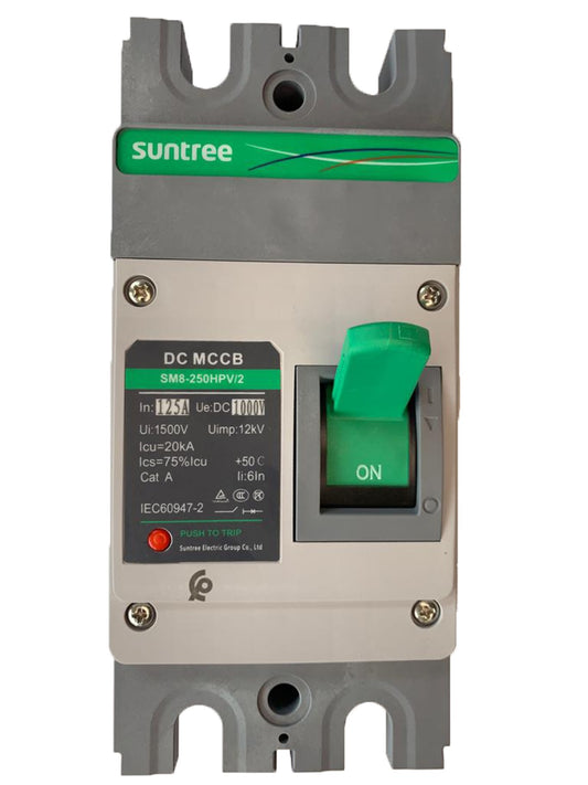 125A DC Circuit Breaker 2-Pole MCCB