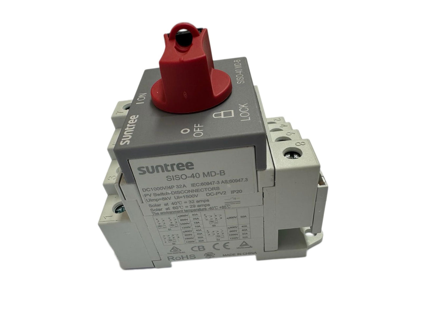 DC Solar Isolator DIN Rail Mountable