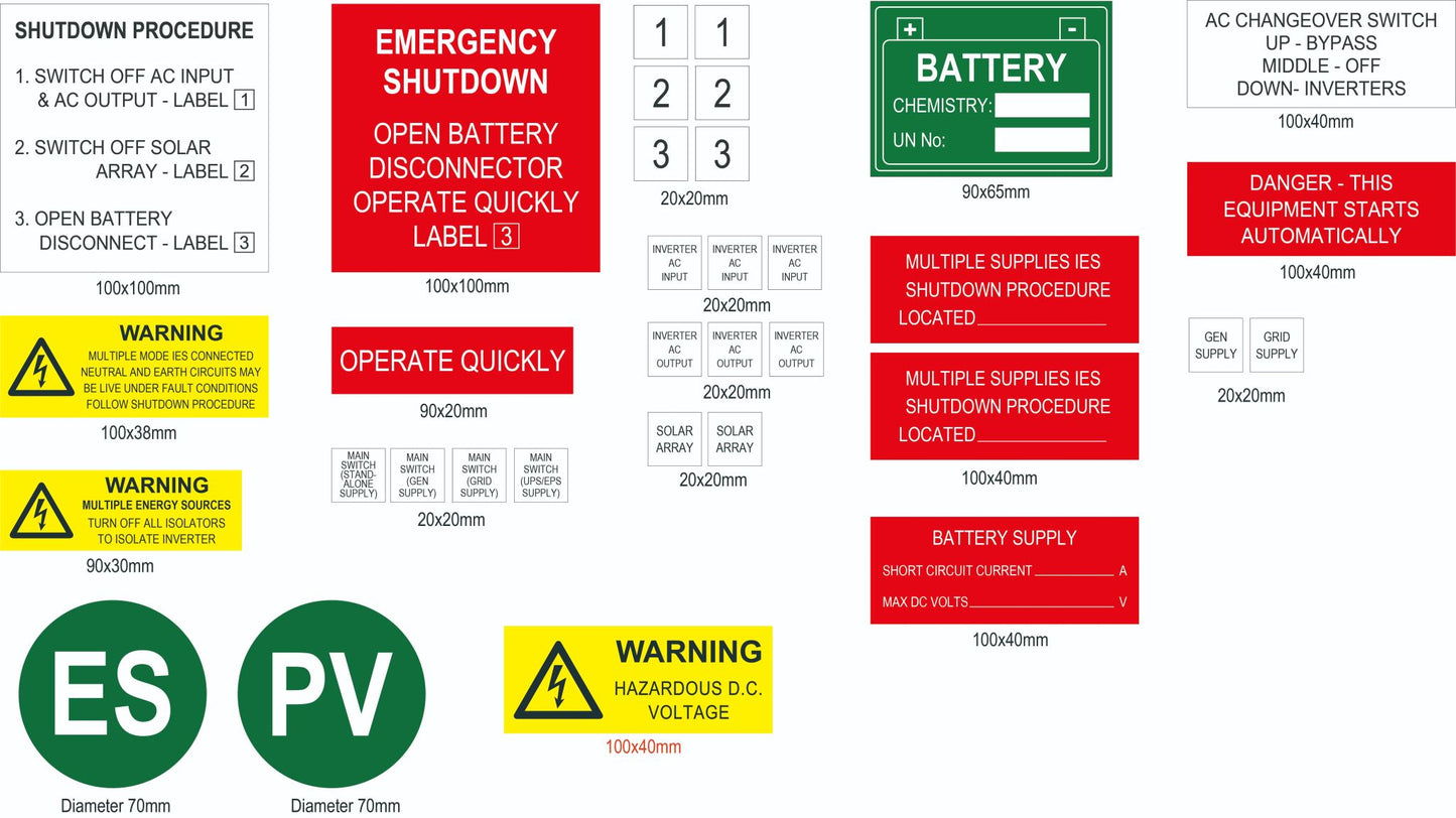 Off-Grid Label Kit