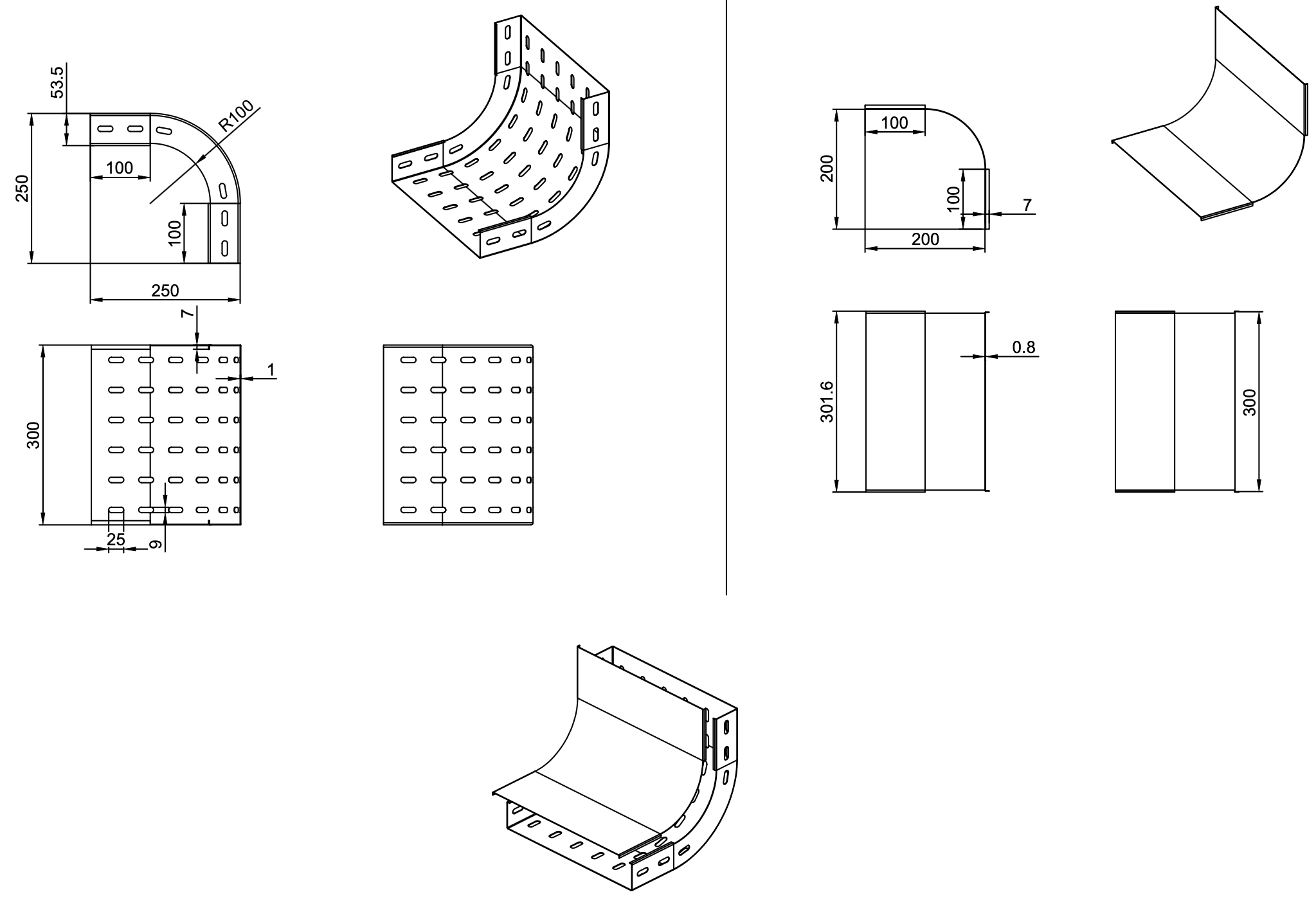 Cable Tray Riser With Lid 300mm x 50mm – Fazcorp