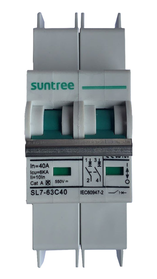 40A DC Circuit Breaker 2-Pole