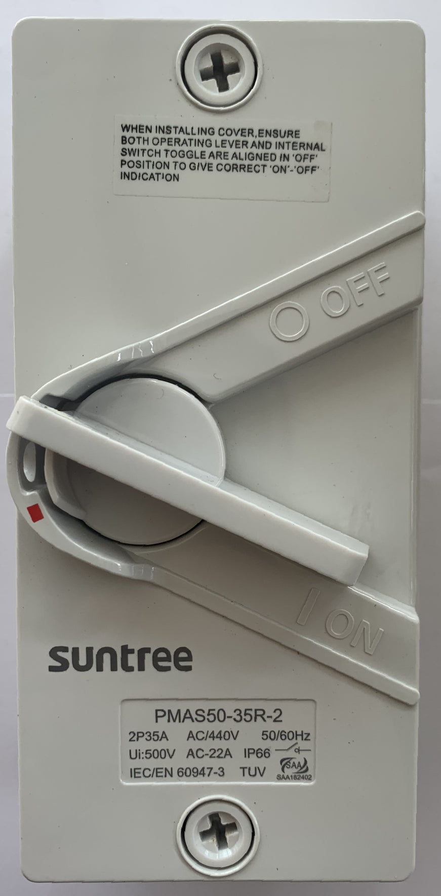 AC Isolator Switch 2-pole 35A IP66 – Fazcorp