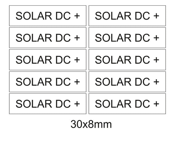 Solar DC Label Kit 10 Pack